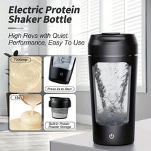 Load image into Gallery viewer, Protein Shaker Bottle 500ml USB-C Rechargeable Electric Mixer Cup Gym Outdoor